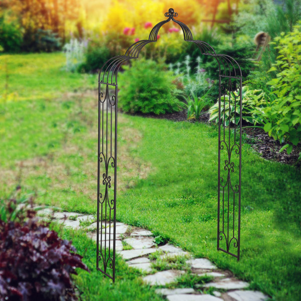 WholeHouseWorlds Garden Arch Metal Arbor & Reviews | Wayfair
